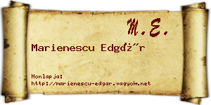 Marienescu Edgár névjegykártya