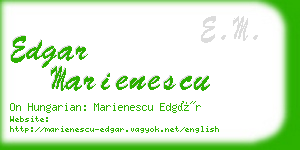 edgar marienescu business card